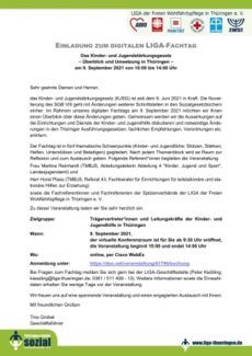 Einladung zur Veranstaltung "Das Kinder- und Jugendstärkungsgesetz – Überblick und Umsetzung in Thüringen"