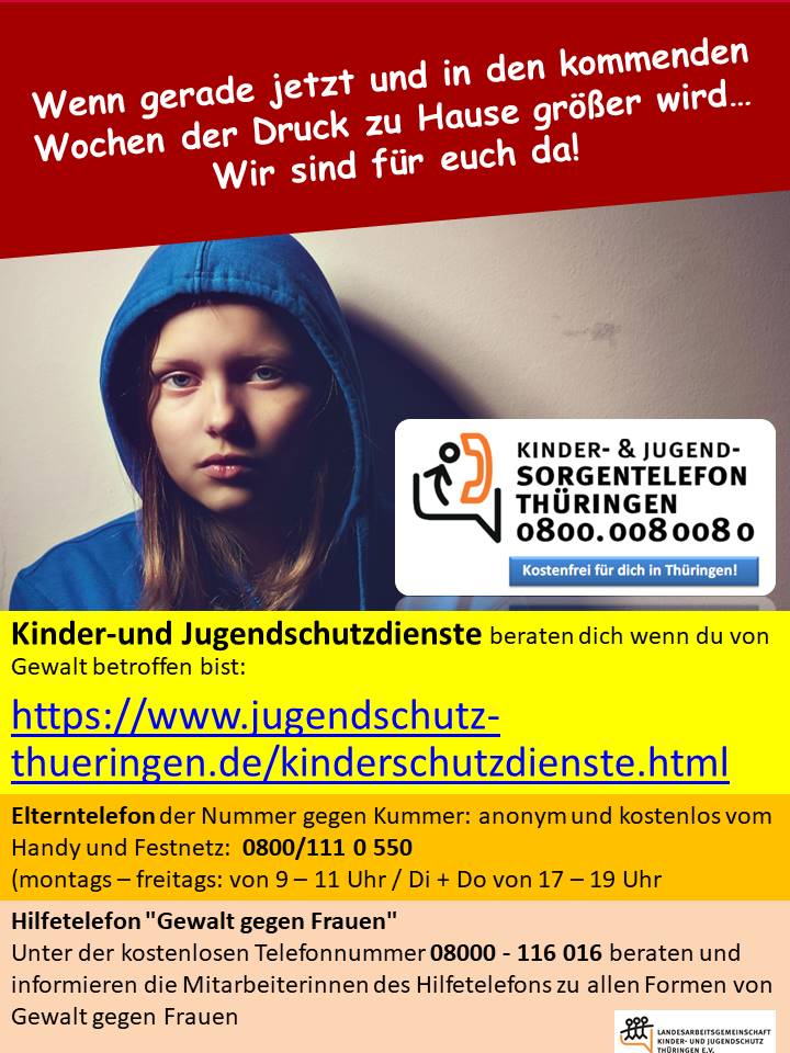 Banner zur Download - Kinder- und Jugendschutzdienste im Freistaat Thüringen